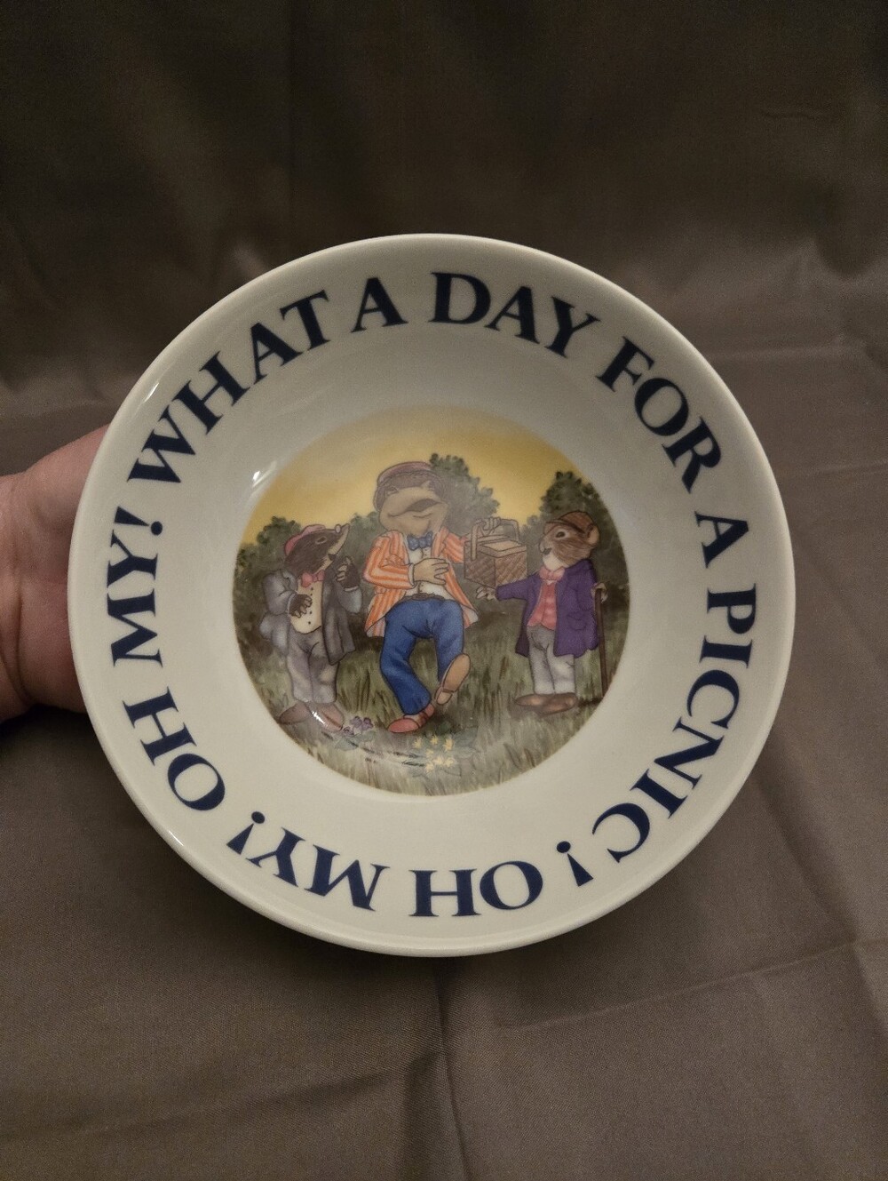 Vintage 1981 The Wind in the Willows Collector Bowl By Sigma The Tastesetter